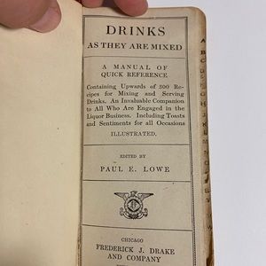 1904 Drinks As They Are Mixed, Bartending, Handbook, Vintage, Book, Pocket Book.